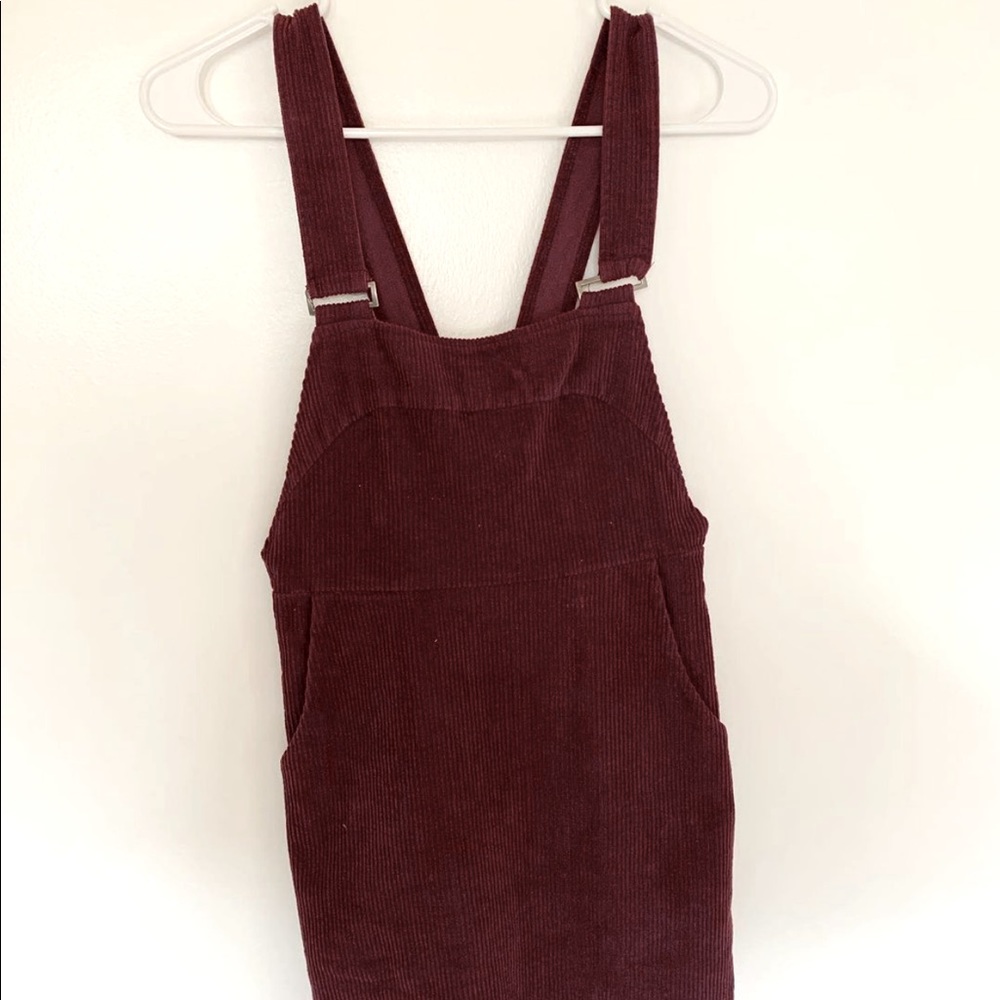 maroon corduroy overall zumiez dress !!